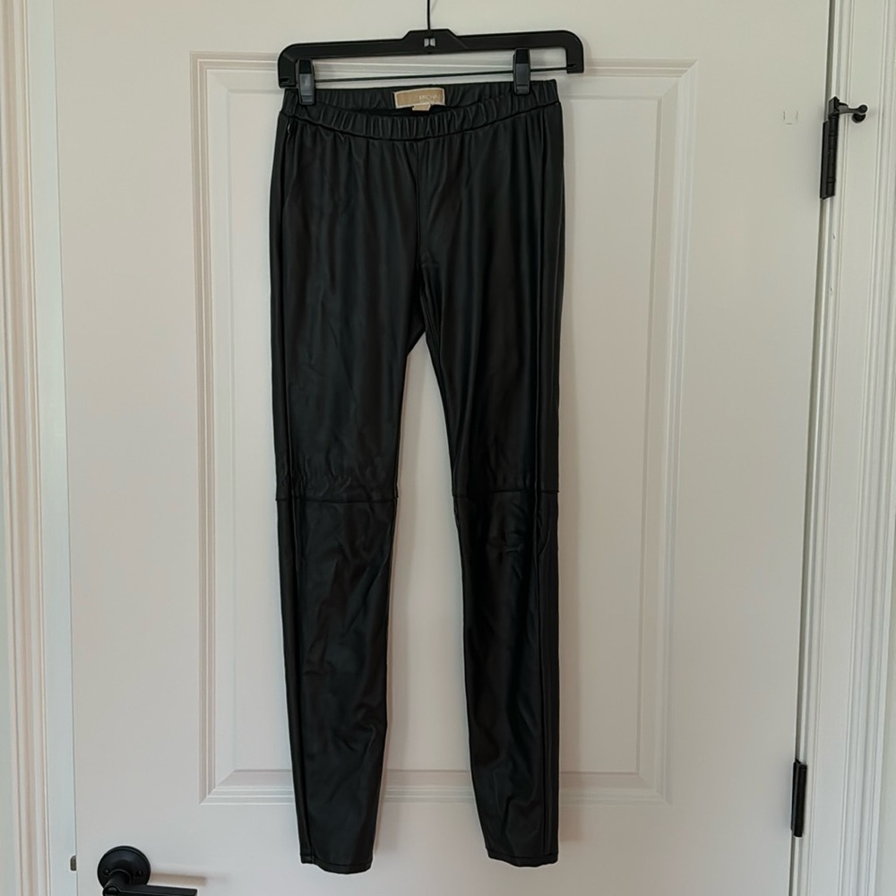 Michael Kors faux leather leggings
